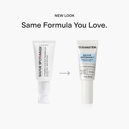Vista 9 de CLEARSTEM SULFUR SPOT&MASK Mascarilla facial para el acné - Mascarilla facial limpiadora de manchas de azufre - Máscara facial semanal para el acné