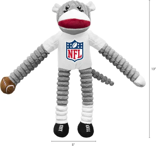 Vista 4 de Littlearth NFL Sock Monkey Pet Toy, Team Color, One