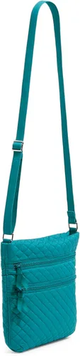 Vista 3 de Verabradley - Bolso cruzado de algodón con triple cremallera para mujer