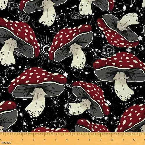 Vista 16 de Tela decorativa de setas lindas de Feelyou por el patio, tela de tapicería de setas de dibujos animados para sillas, tela decorativa impermeable al