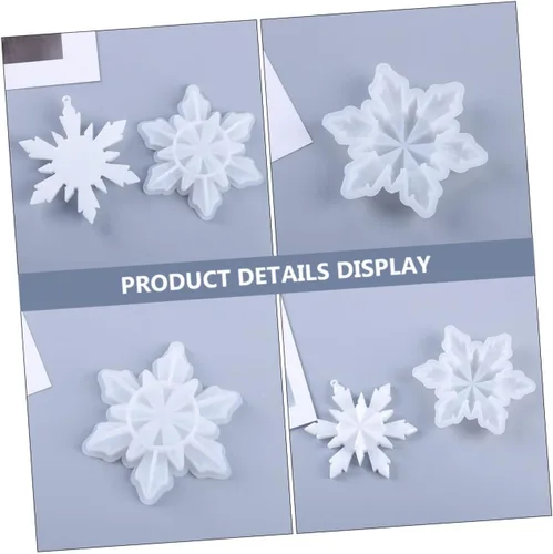 Vista 5 de Encantos de joyería de silicona de copo de nieve cómodos y fáciles de limpiar