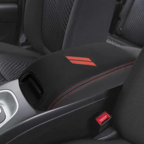 Vista 35 de Funda para el reposabrazos de la consola central, de piel, antiarañazos, de protección, accesorios de decoración interior, para Tesla Model 3 Negro