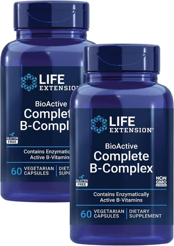 Vista 13 de Cápsulas con complejo B completo bioactivo, 60 cápsulas en dos frascos, de Life Extension, 01945, 60, 1, 1