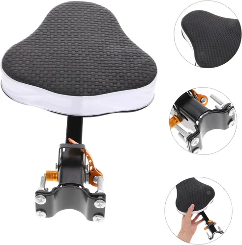 Vista 7 de Accesorio de asiento de bicicleta de montaña, versátil asiento de bicicleta para niños y niñas, características de seguridad de comodidad