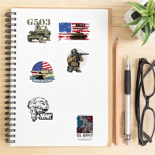 Vista 5 de 50 calcomanías del ejército de los Estados Unidos – Calcomanías del orgullo del ejército de los Estados Unidos para botellas de agua, laptops