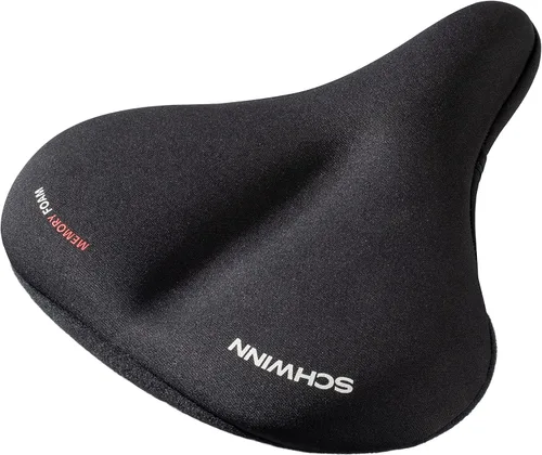 Vista 3 de Schwinn Cruise - Funda de asiento de bicicleta de espuma viscoelástica de doble correa, funda de sillín para mayor comodidad, espuma viscoelástica