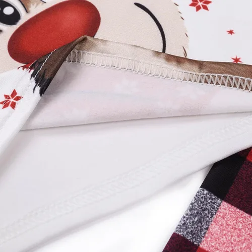 Vista 7 de Awoscut Pijamas de Navidad para la familia, conjuntos de pijamas de Navidad a juego para parejas, adultos y niños, pijamas de Navidad