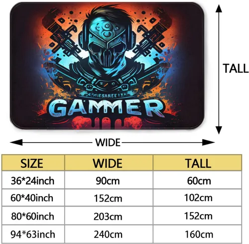 Vista 2 de Alfombra para juegos - 36 x 24 pulgadas, perfecta para sala de juegos o dormitorio