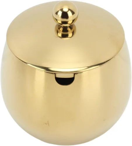 Vista 7 de Tarro grande de acero inoxidable con tapa de almacenamiento para sal caramelo, café, lavavajillas, azúcar, sal, especias, crema, edulcorante (dorado)