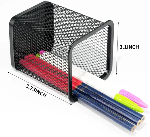 Vista 2 de HSYMQ Soporte para Bolígrafos de Escritorio, Porta Lápices de Malla de Alambre para Organizador de Escritorio para Suministros de Oficina