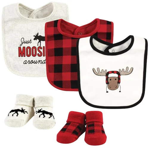 Vista 50 de Hudson Baby Conjunto de babero y calcetines unisex de algodón para bebé, Tamaño único Chica Calabaza