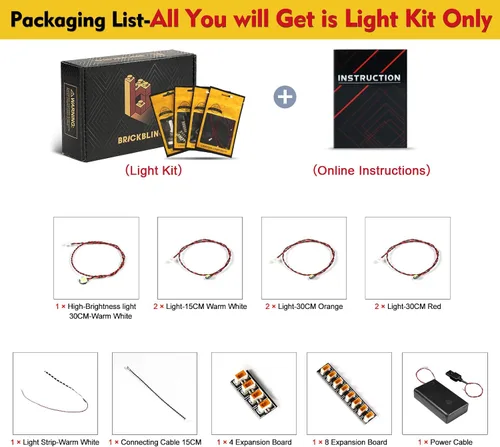 Vista 2 de BrickBling Light solamente, compatible con camión volquete Lego Technic Iluminación LED compatible con Lego 42203, no viene con camión