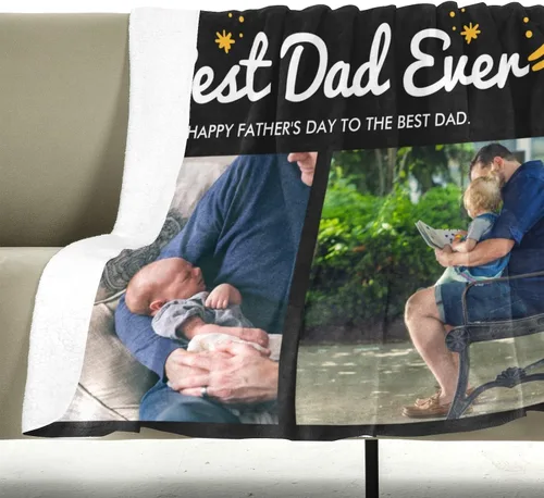 Vista 4 de Regalos personalizados para el día del padre, cobijas personalizadas con fotos, cobija personalizada con foto, cobijas con fotos personalizadas