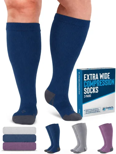 Vista 14 de Doctor's Select® Plus Size Compression Socks for Women Wide Calf - 3 Pairs