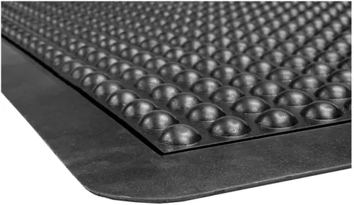 Vista 3 de Crown Yoga-Flex - Alfombrilla antifatiga de 36 x 48 pulgadas, rectangular, superficie de goma negra alta/baja, entrelazada