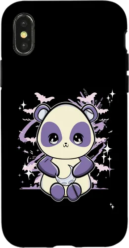 Vista 4 de Funda gótica pastel pastel con panda para iPhone 15