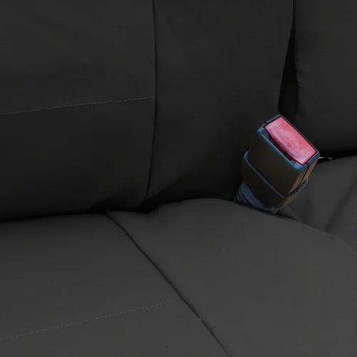 Vista 4 de Coverking Funda de asiento de ajuste personalizado para modelos selectos de Nissan Frontier, polialgodón (negro)