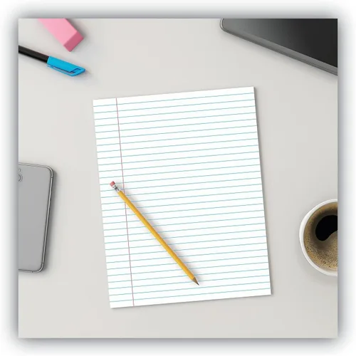 Vista 7 de Universal 11000 blocs de escritura con tapa de pegamento, regla legal, carta, blanco, 50 hojas por paquete (paquete de 12)