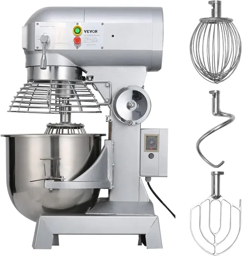 Vista 8 de Happybuy 10Qt Mezclador Comercial de Alimentos con Función de Temporización, Mezclador Comercial de 500W, Bol de Acero Inoxidable, Resistencia