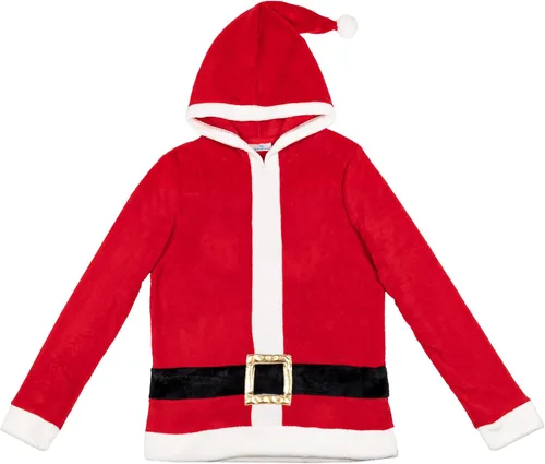 Vista 4 de Dreamwave Conjunto de pijama con capucha y pantalones de forro polar de Papá Noel
