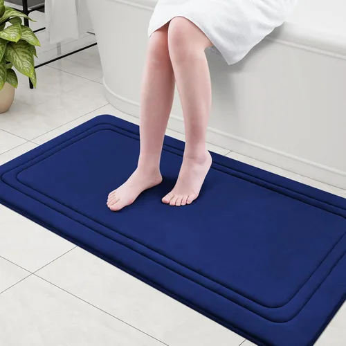 Vista 44 de Grandaily Alfombra de Baño de Espuma Viscoelástica 24x16, Ultra Suave, Antideslizante y Absorbente, Alfombras de Baño Lavables a Máquina y Secables