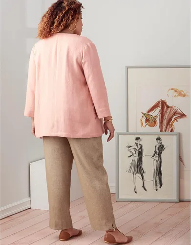 Vista 5 de Kit de patrón de costura para mujer, camiseta de punto y pantalones sin botones, código 9269