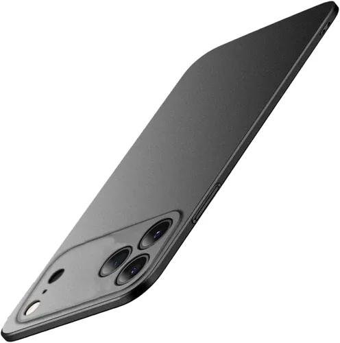 Vista 29 de Casechics Compatible con iPhone, Funda de Lujo Mate de PC Duro Ajuste Delgado Ultra Delgada Ligera Protección de Lente de Cámara Funda Suave a Negro