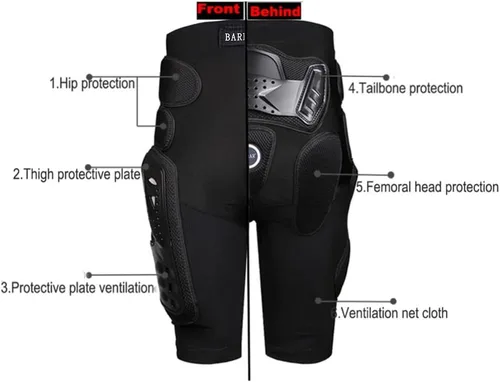 Vista 4 de Pantalones de Armadura Protectora Equipo de Caballero de Hockey para Motocicleta Motocross Carreras Esquí Almohadillas Protectoras Deportivas