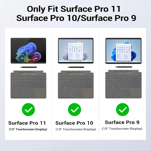 Vista 2 de MoKo Funda compatible con Microsoft Surface Pro 11, Surface Pro 10, Surface Pro 9 de 13 pulgadas, funda protectora resistente todo en uno con correa