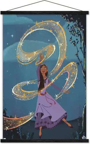 Vista 8 de Trends International Disney Wish - Póster de collage de 6 (Asha), póster de pared, 22.37 x 34.00 pulgadas, paquete de impresión premium y colgador