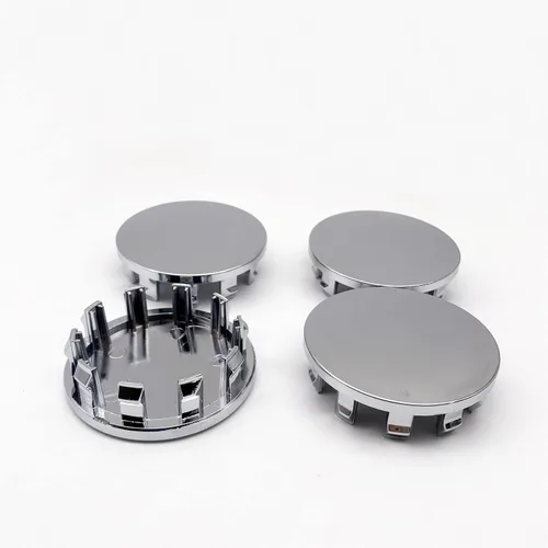 Vista 4 de 4 unidades de tapas centrales de rueda de 2.5 pulgadas (63 mm) cromadas de plástico para ruedas Dodge Ram 1500 2019-2022, reemplazo 6KF18TRMAA