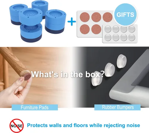 Vista 5 de Elevadores ajustables para muebles de cama elevan cualquiera de 1.3 pulgadas o 2.3 pulgadas, elevador de cama resistente para sofá, silla, sofá