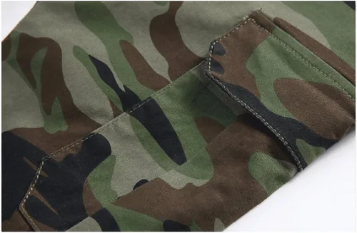 Vista 5 de LOKTARC - Pantalones de chándal con cordón para niños, diseño de camuflaje