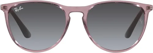 Vista 19 de Ray-Ban Junior RJ9060s Erika - Gafas de sol redondas para niños Caucho transparente fluorescente fucsia/marrón espejo naranja
