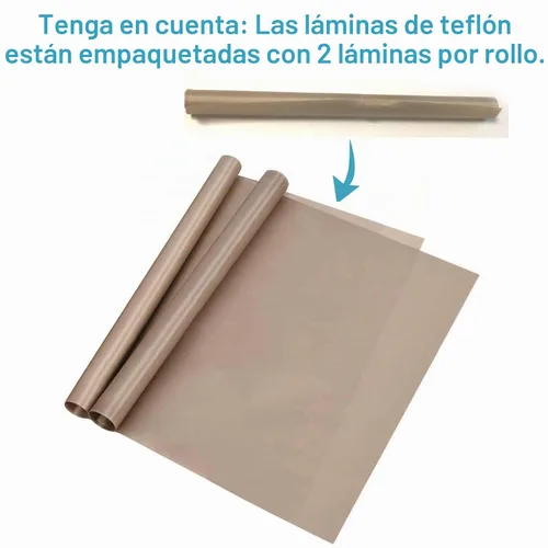 Vista 3 de selizo Cinta de calor de alta temperatura y hoja de teflón para prensa de calor de vinilo, sublimación resistente al calor