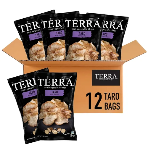 Vista 9 de Terra Chips de verduras, chips azules con sal marina, 5 onzas (paquete de 12)