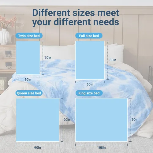 Vista 6 de Manta refrescante para durmientes calurosos tamaño individual 60"x80", manta de verano ultra fría que absorbe el calor para mantener el cuerpo
