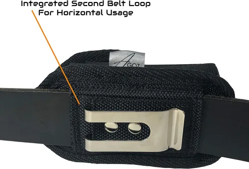 Vista 5 de Agoz JitterBug - Funda para teléfono, funda vertical con clip para cinturón, funda resistente con clip de metal, trabillas para cinturón