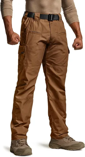 Vista 14 de CQR Pantalones tácticos para hombre, resistentes al agua, pantalones cargo Ripstop, ligeros EDC trabajo, senderismo, ropa para exteriores Mag Pocket
