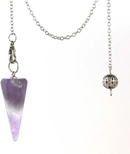 Vista 5 de Colgante de péndulo de piedra con 6 conos hexagonales facetados cristal curativo de reiki de difusión de péndulo joyería de adivinación K70W4 ojo