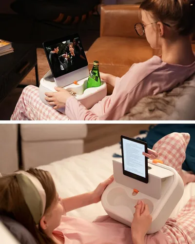 Vista 2 de Viozon Almohada Soporte para Tableta, Compatible con Teléfono/Tableta de 4-13", iPad, iPhone, Samsung, Kindle, Google, Soporte Magnético