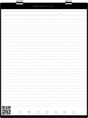 Vista 8 de Rocketbook Orbit - Paquete de páginas ejecutivas - Bloc de notas legal reutilizable inteligente - Gráfico.