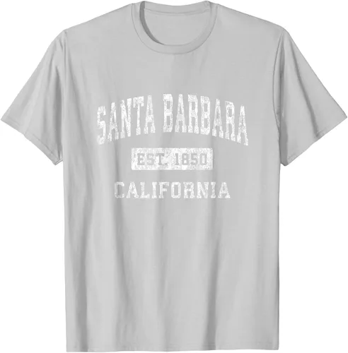 Vista 59 de Camiseta deportiva clásica de Santa Bárbara California CA, Negro, S