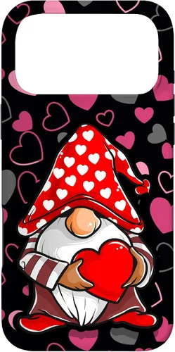 Vista 22 de Cute Gnome Valentine Heart Pattern Cozy Love Design Case for iPhone 17