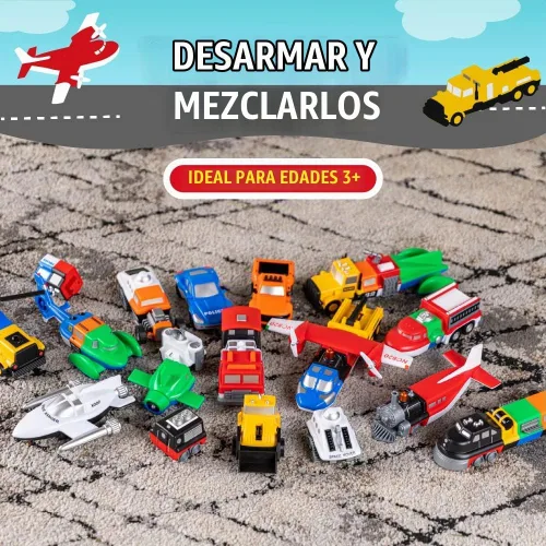 Vista 3 de Popular Playthings Vehículos magnéticos para mezclar o combinar Deluxe 1