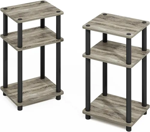 Vista 51 de Furinno Turn-N-Tube Organizador de encimera de cocina, estante organizador de encimera de esquina de 2 niveles, estante esquinero, para cocina