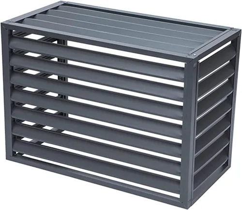 Vista 10 de Pantalla de valla de aire acondicionado al aire libre, Cubierta de aluminio resistente de la CA, persianas resistentes a la intemperie Cubiertas
