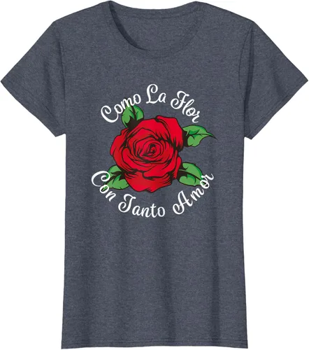 Vista 44 de Como La Flor - Bailar Cumbia - Mexican Rose Fiesta Regalo Camiseta Negro