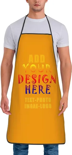 Vista 15 de Delantales personalizados para añadir nombre, logotipo, texto, foto, diseño de imagen, delantal de chef para grandes regalos