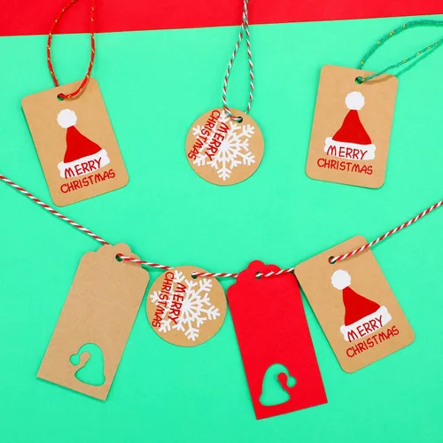 Vista 3 de Boao Cordeles de algodón para envolver Navidad, 4 rollos de 1312 pies, cuerda de algodón para Navidad, manualidades, regalo, panaderos, cuerda